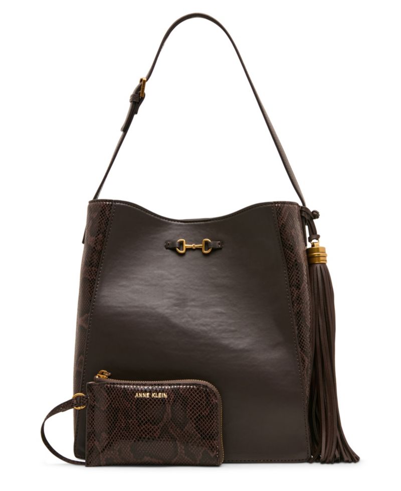 Horsebit Tassel Hobo Handbag