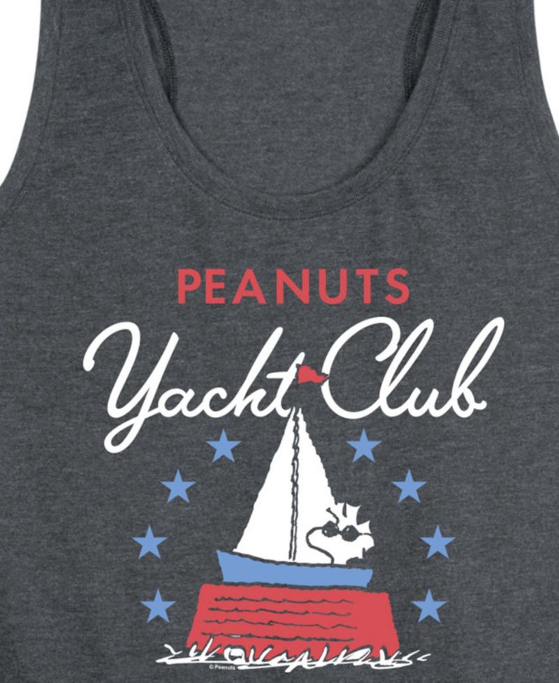 Plus Size Peanuts Patriotic Yacht Club Graphic Tank Top