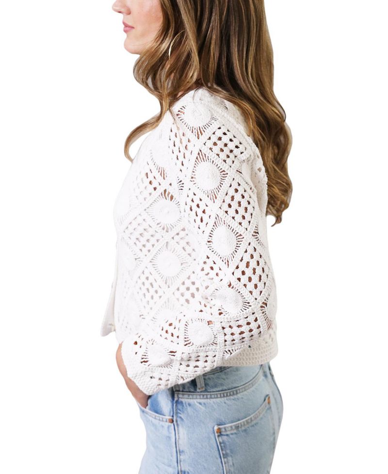 Women's Violete Crochet Cardigan