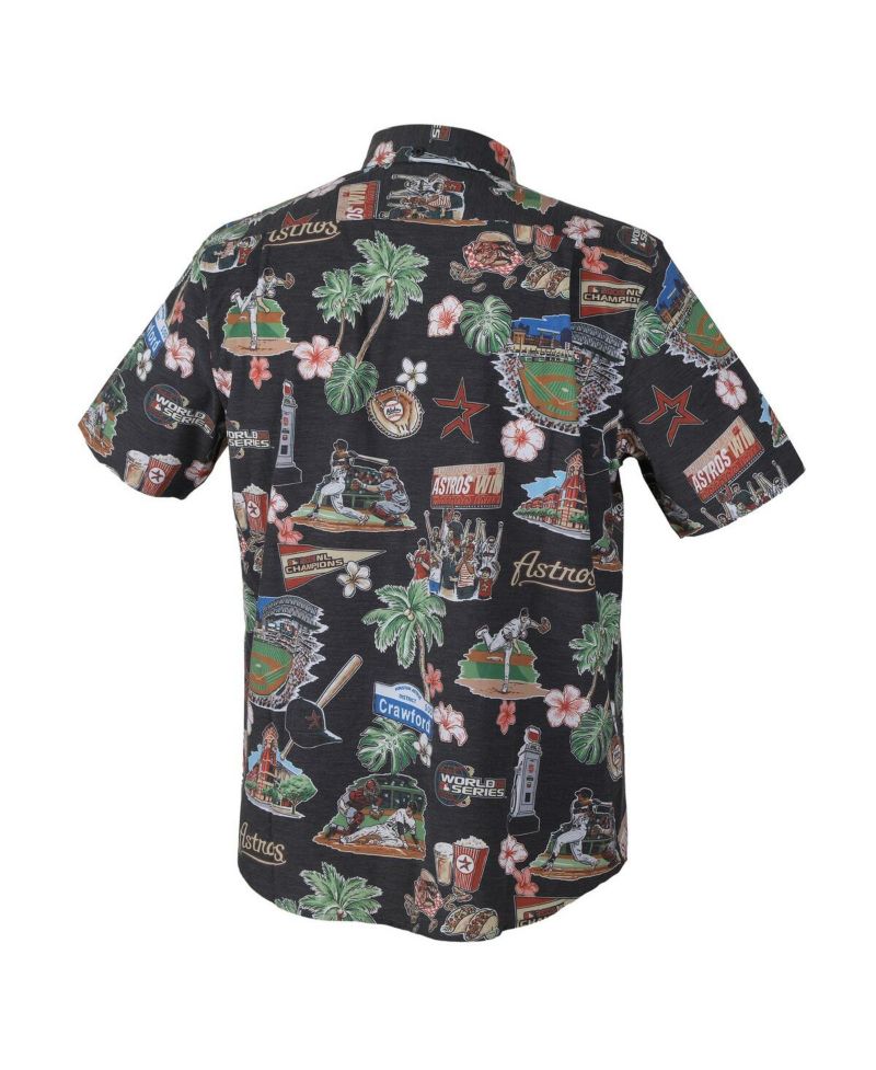 Men's Black Houston Astros Scenic Tri-Blend Button-Down Shirt