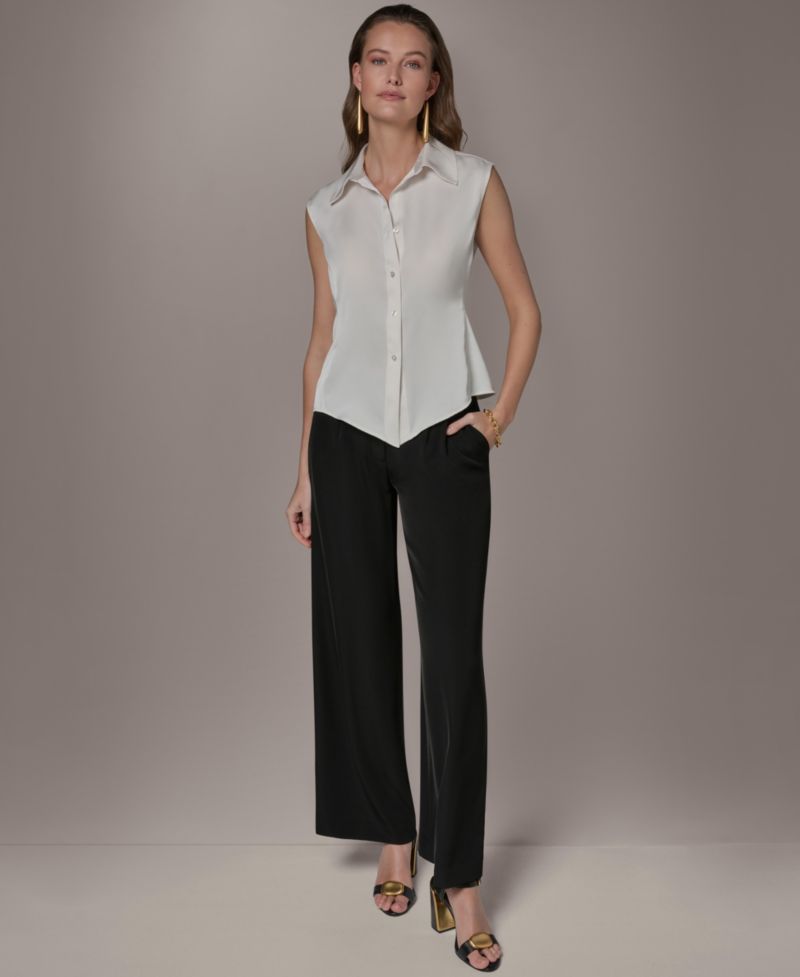 Petite Button-Front Shirt