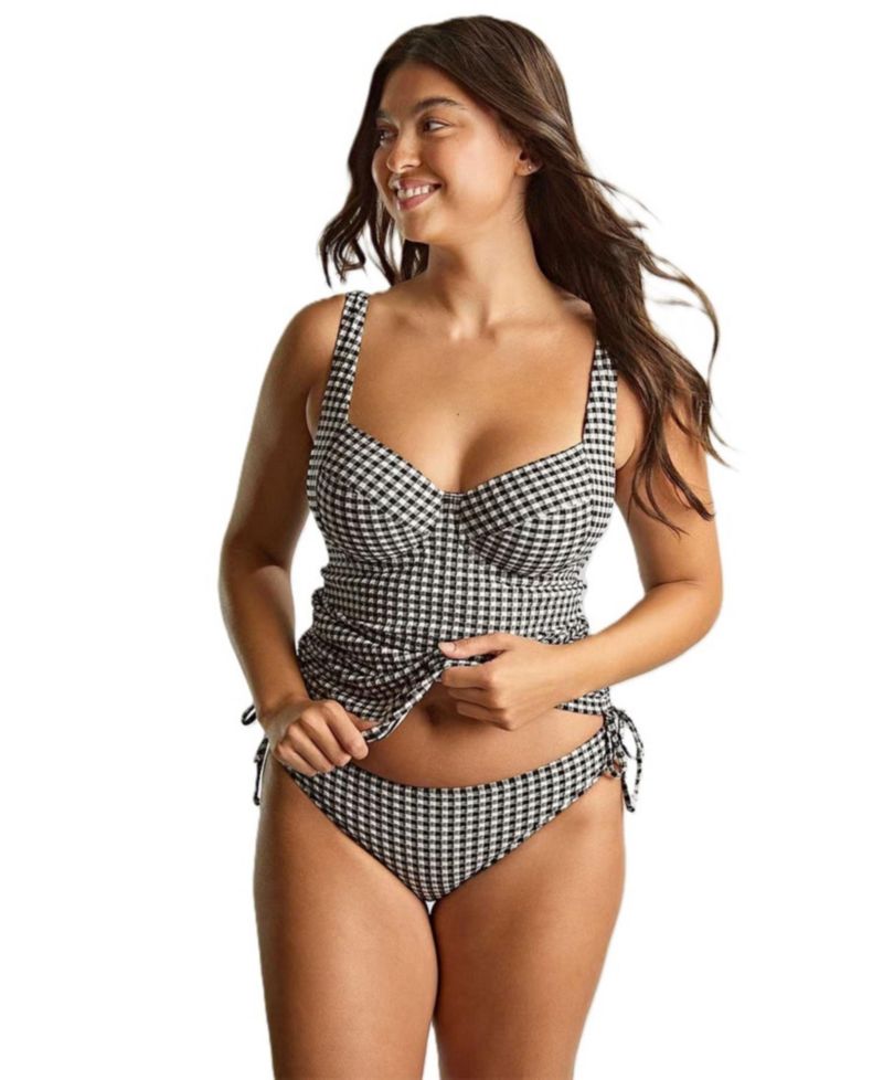 Gingham Iris Underwire Side Support Tankini Swim Bra