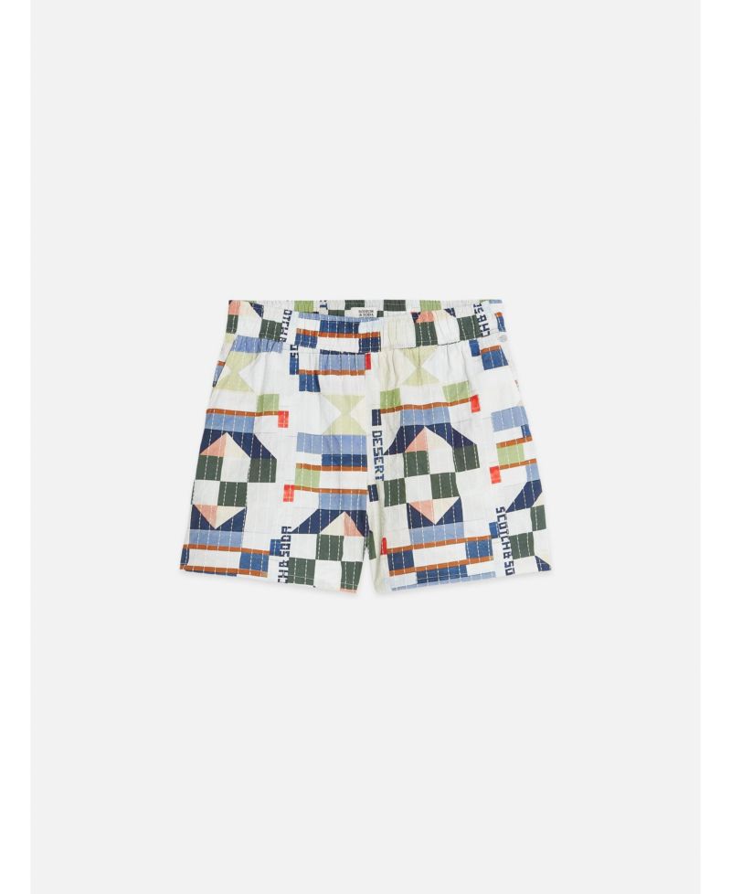 Women's Scotch and Soda Printed and Stitch-Embroidered Shorts