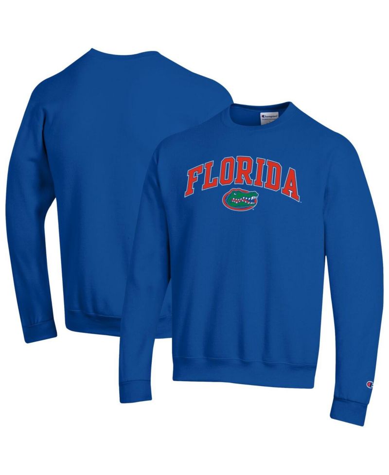 Men's White Florida Gators Arch Over Logo Pullover Sweatshirt