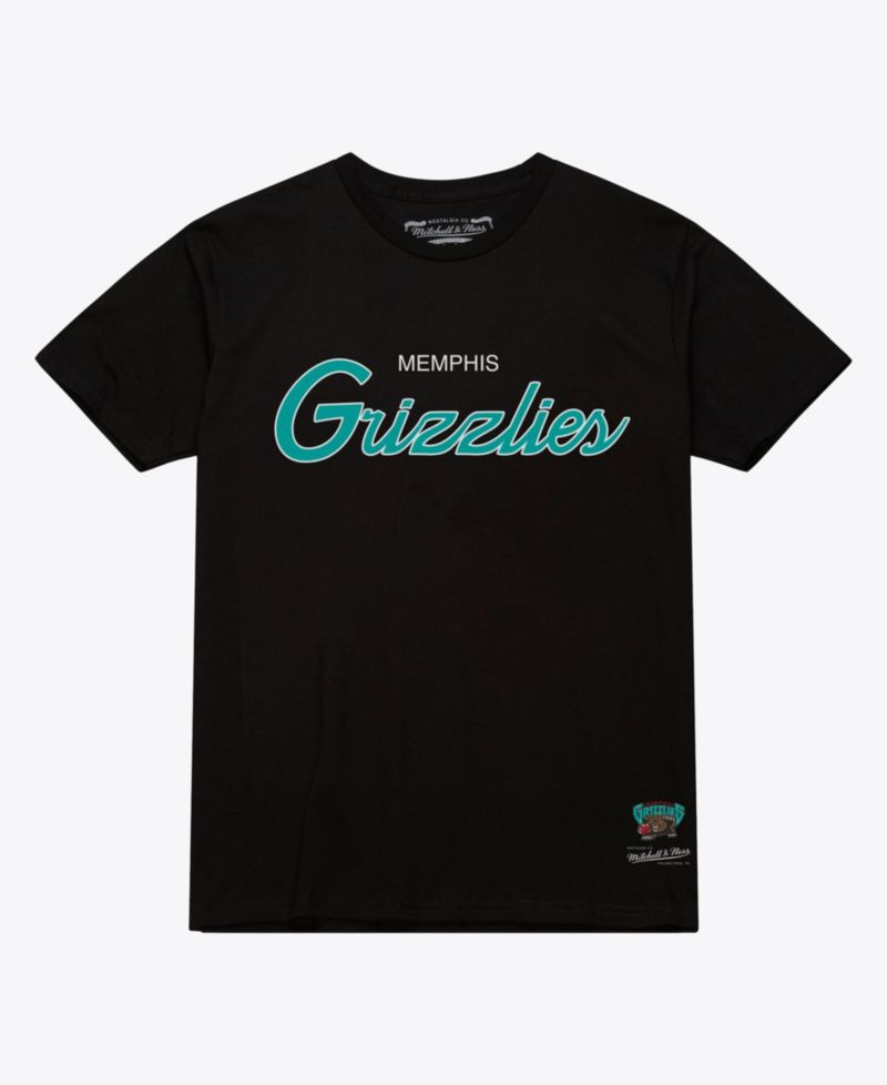 Men's Black Memphis Grizzlies Vintage Wordmark T-Shirt