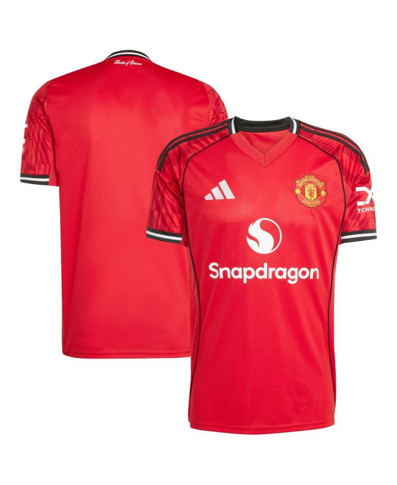 Men's Red Manchester United Home 2025/26 Replica Jersey