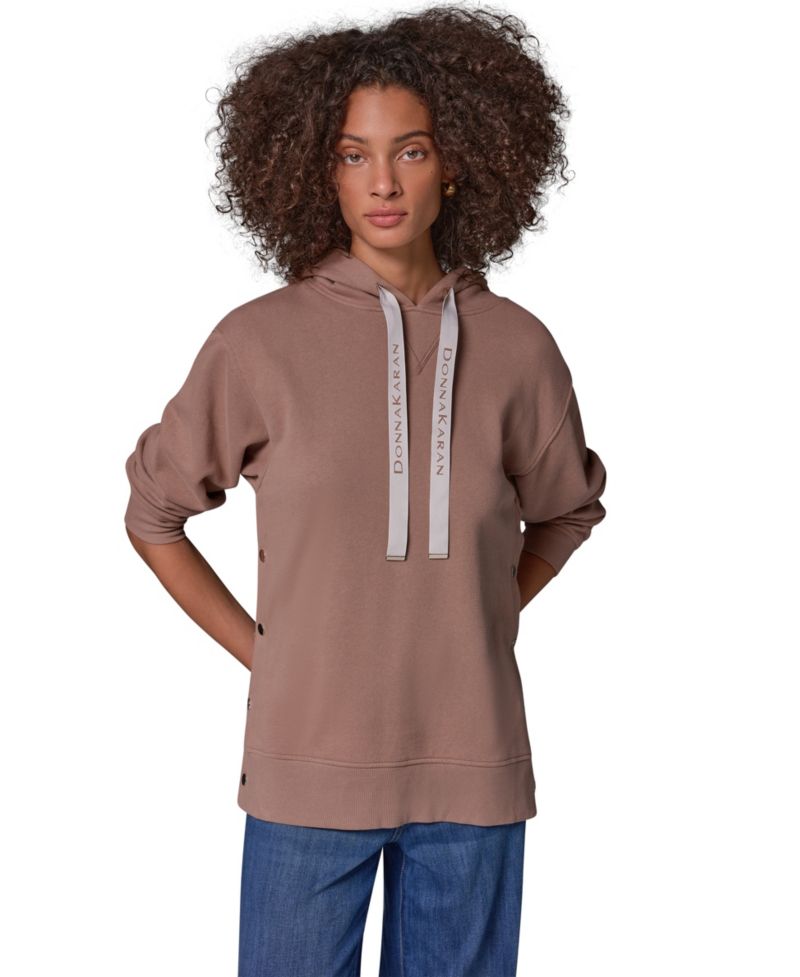 Women's French-Terry Long-Sleeve Side-Snap Hoodie