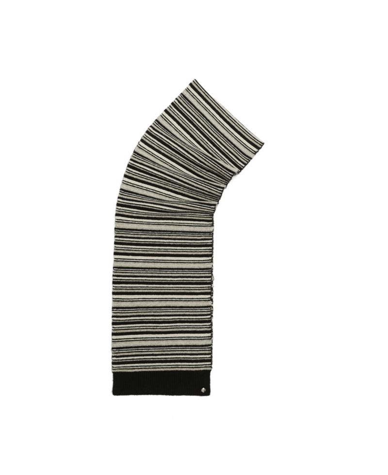 Women's Garter Stitch Stripe Knit Scarf