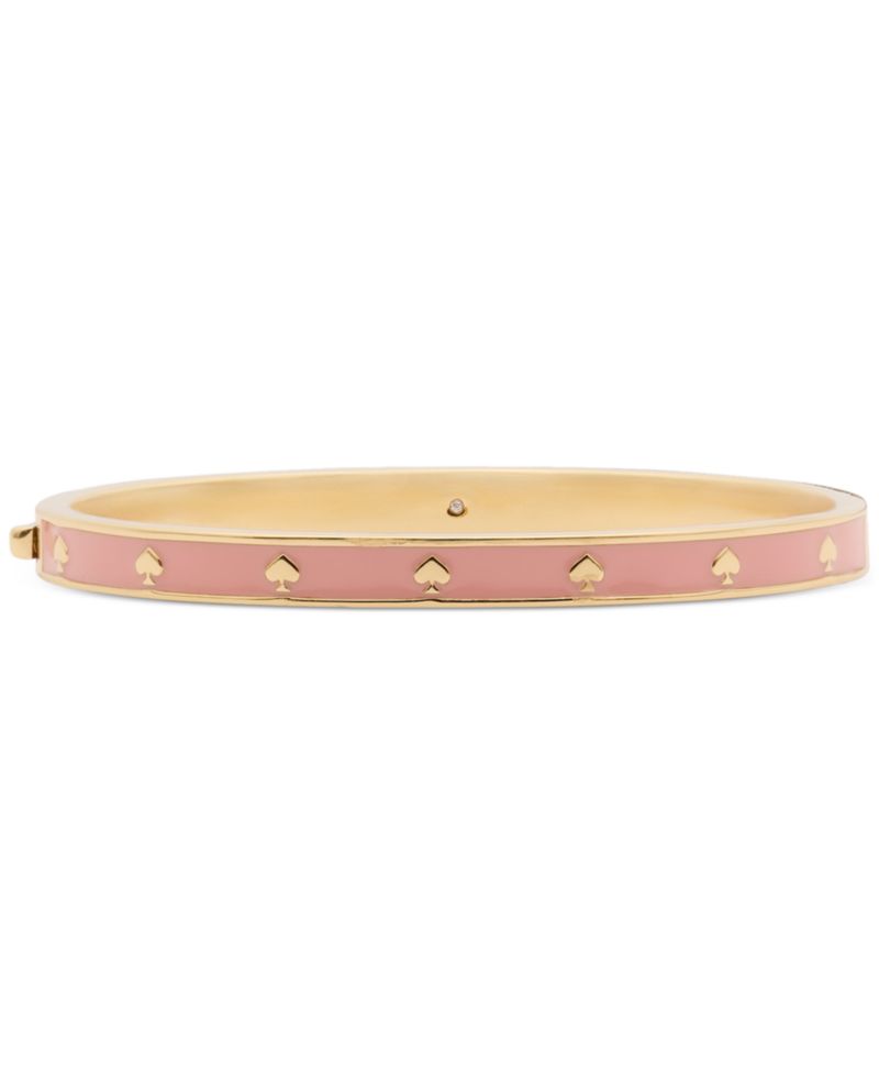 Enamel Hinged Spade Bangle Bracelet