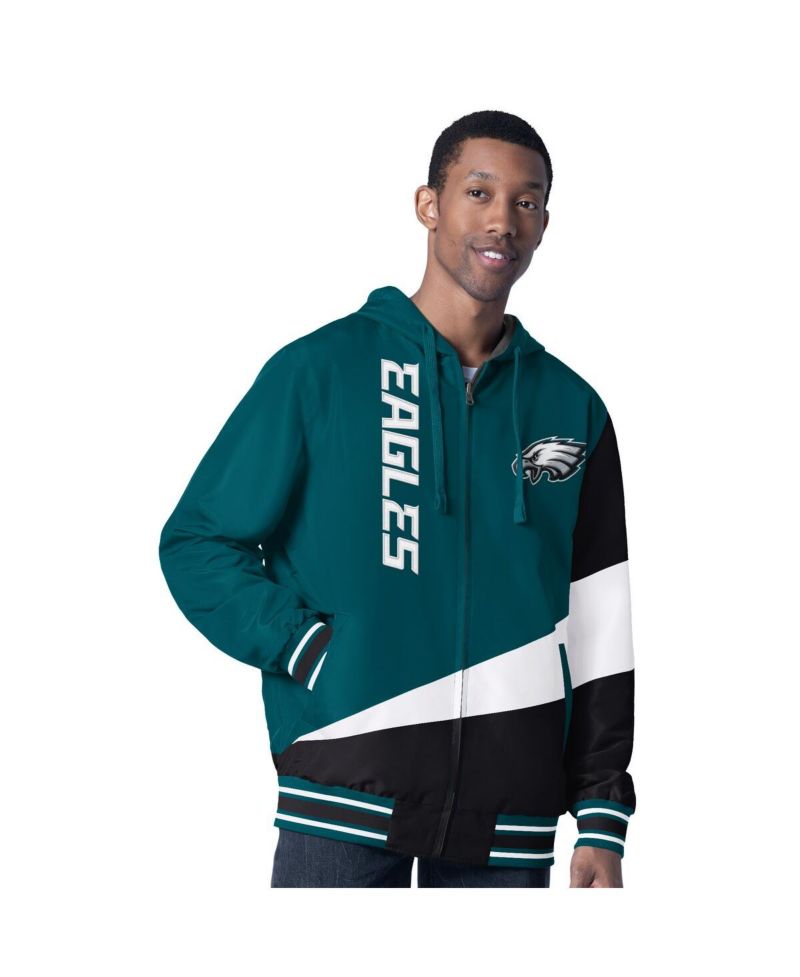 Men's Midnight Green/Charcoal Philadelphia Eagles Dual Threat Reversable Full-Zip Jacket