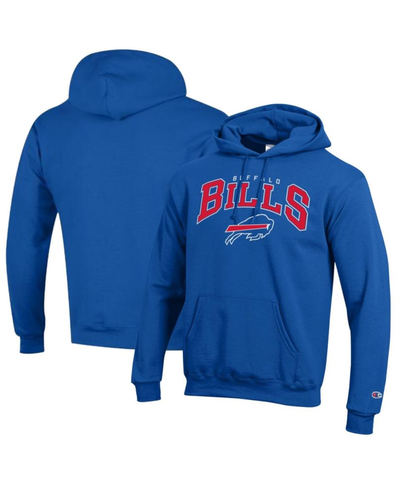 Men's Buffalo Bills Powerblend Arch Over Logo Classic Fit Midweight Hoodie