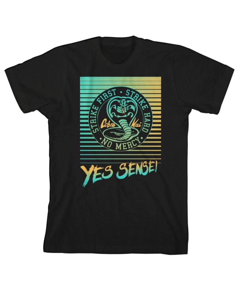 Strike First T V Show Series Youth Boys Black Graphic Tee-XS