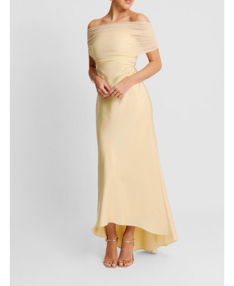 Women's Bardot Satin Maxi Dress