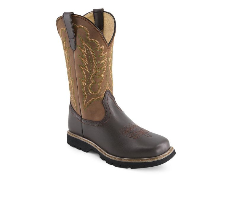 Men's Leather Cowboy Boots Bicolor