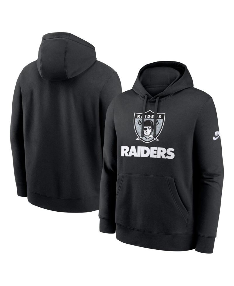Men's Black Las Vegas Raiders Best Season Rewind Club Pullover Hoodie