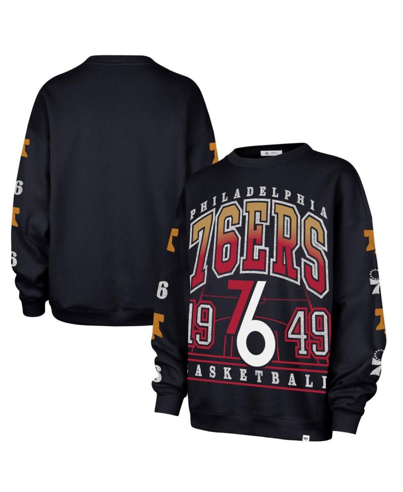 Women's Navy Philadelphia 76ers 2025/26 City Edition Go Big Oversized Sweatshirt