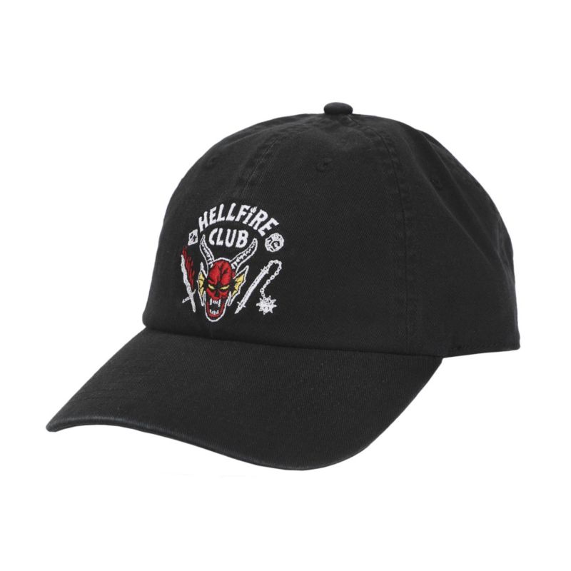 Men's Hellfire Club Black Unstructured Baseball Cap