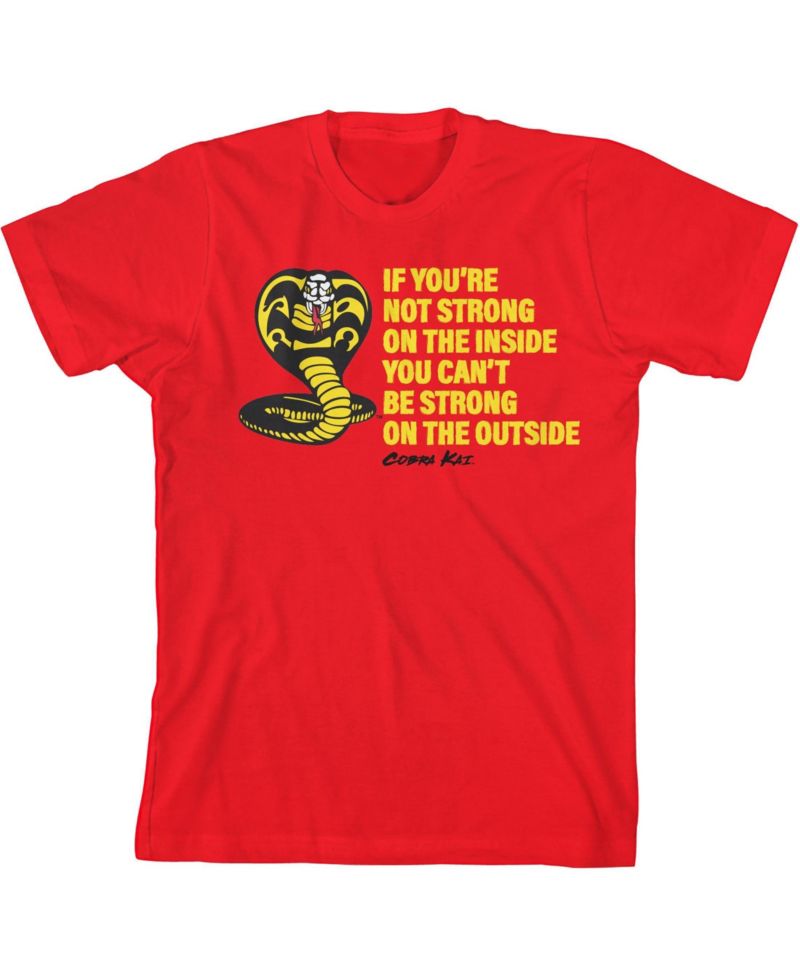 If You're Not Strong On The Inside Boy's Red T-shirt