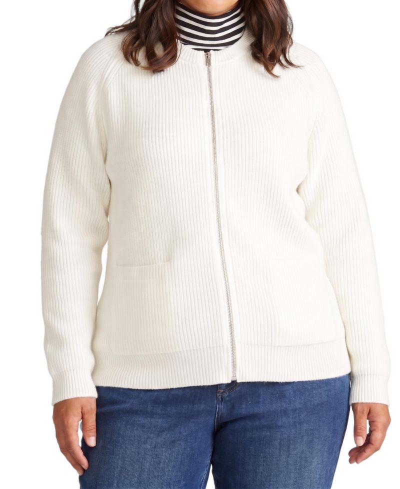 Plus Size Better Than Wool Zip Cardigan
