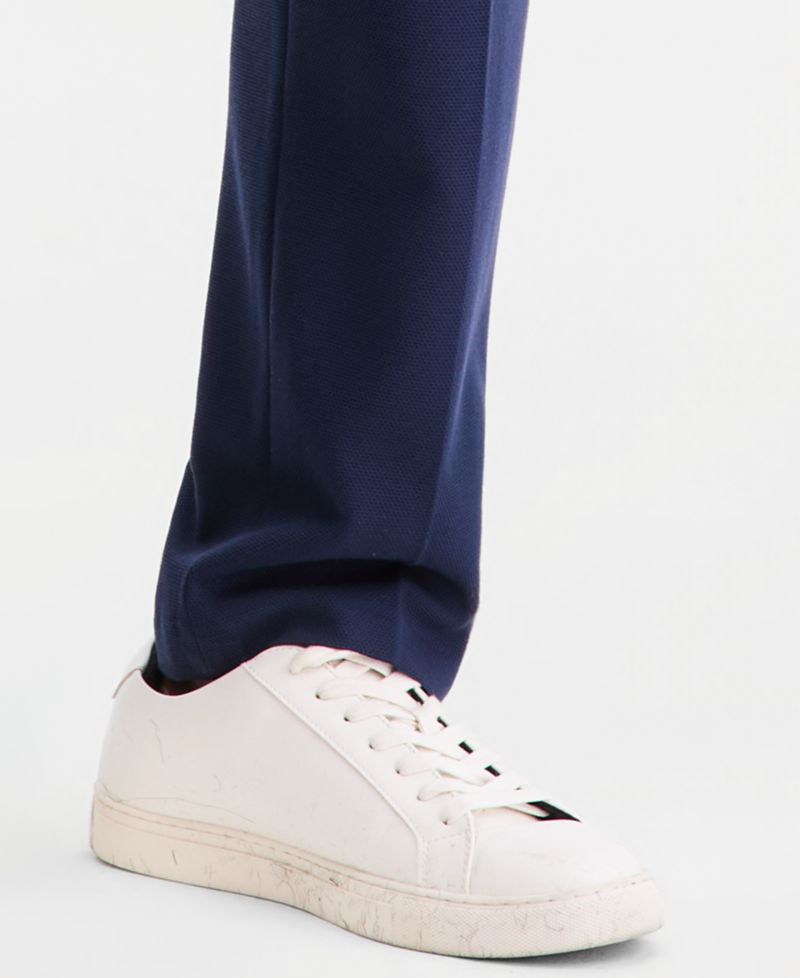 Men's Textured Knit Suit Pants