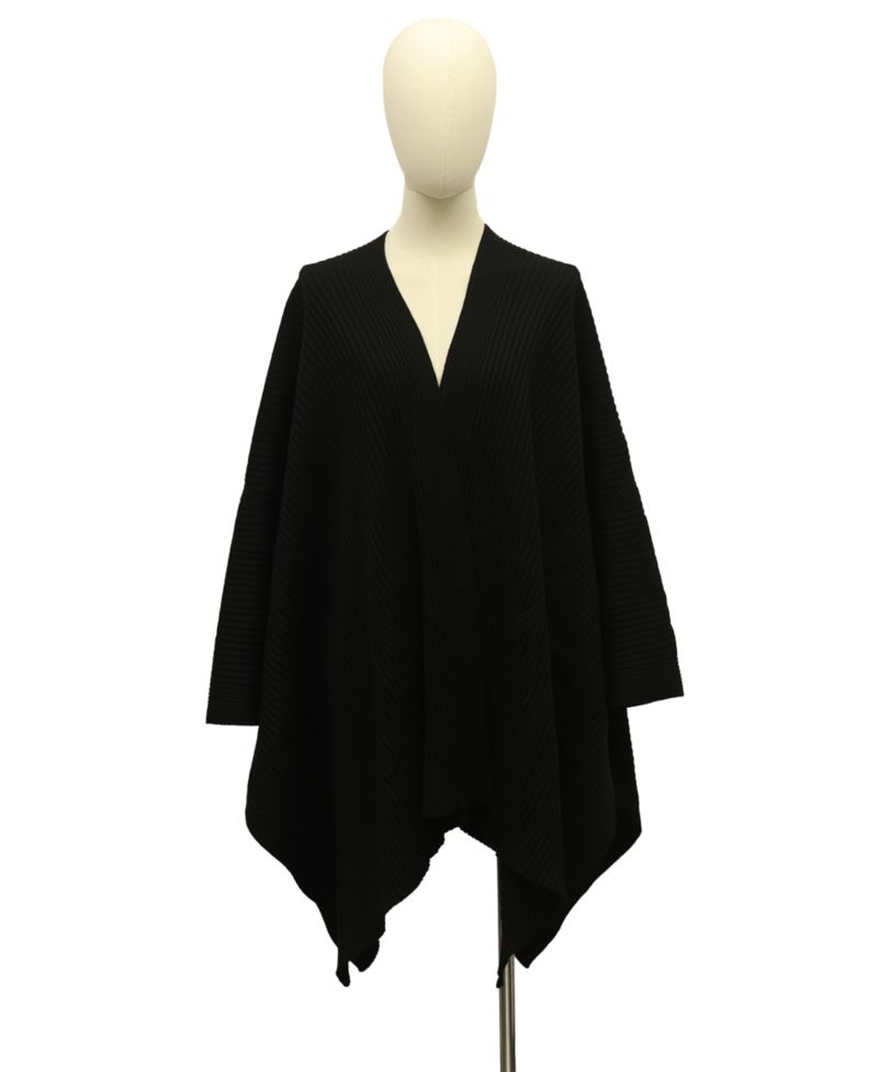 MICHAEL Open-Front Rib Ruana Wrap