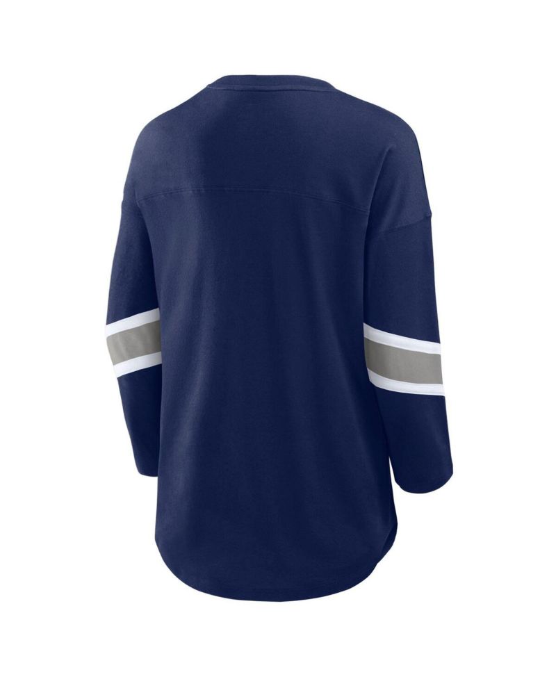 Women's Navy Dallas Cowboys Redzone 3/4-Sleeve T-Shirt