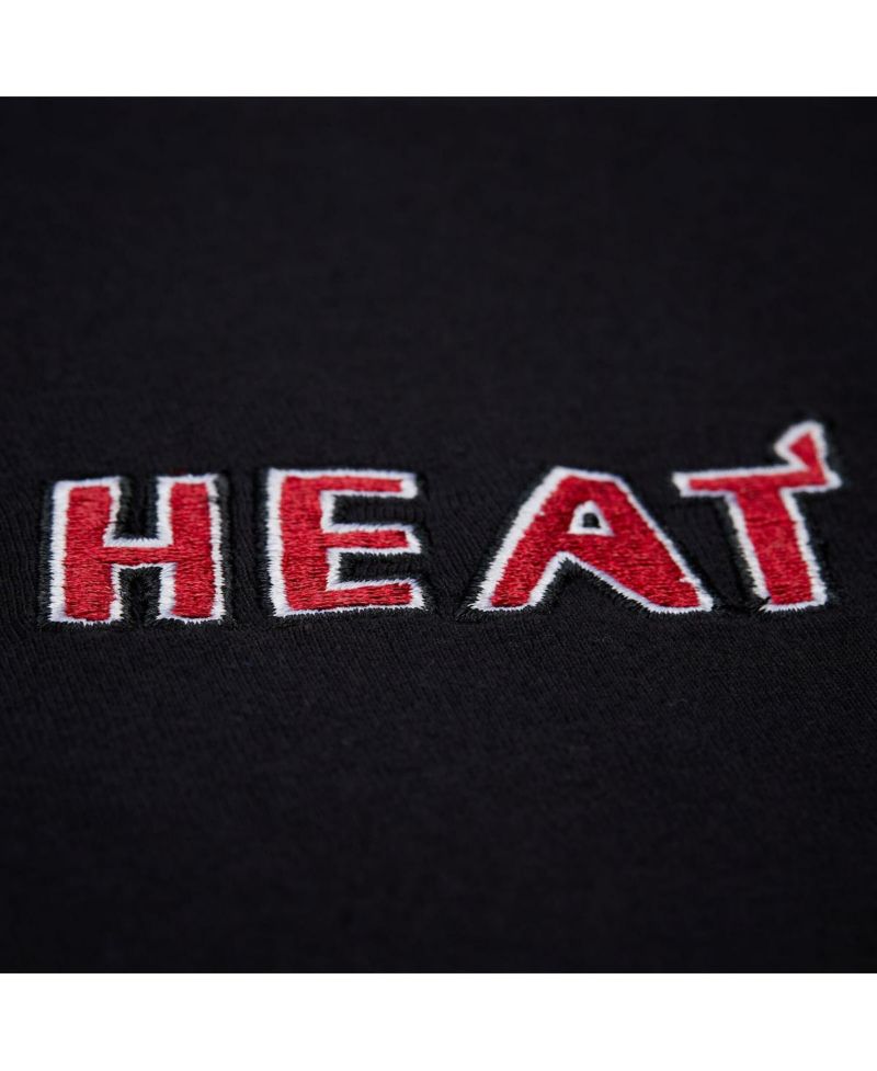 Men's and Women's Black Miami Heat Playmaker Vintage Logo T-Shirt