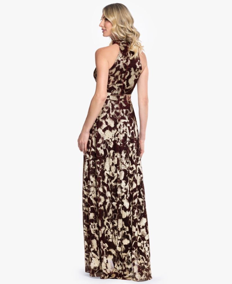 Petite Sleeveless Halter Neck Gown