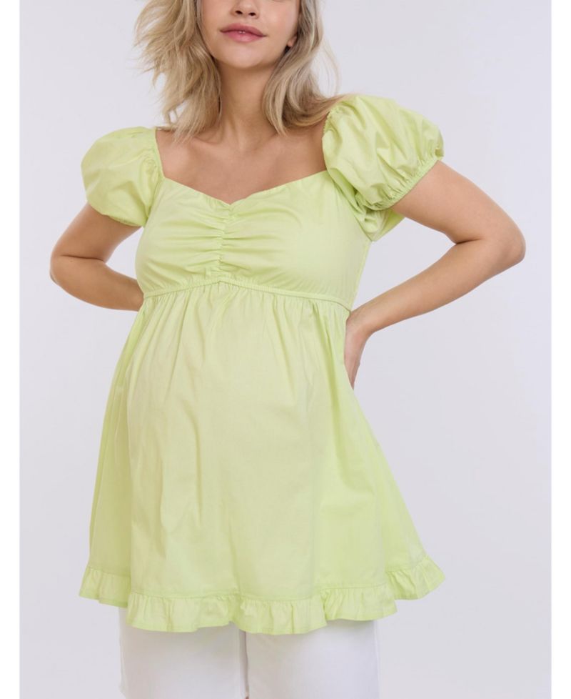 Women's Off the Shoulder Short Sleeve Babydoll Top - Motherhood
