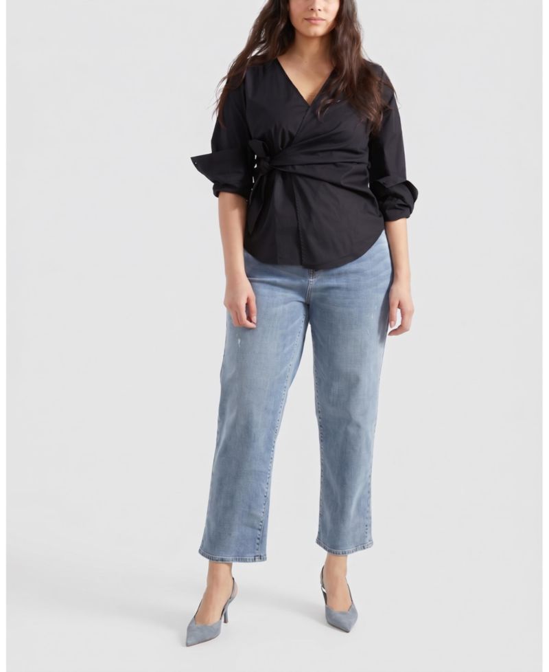 Plus Size Ella High Rise Straight Leg Jeans