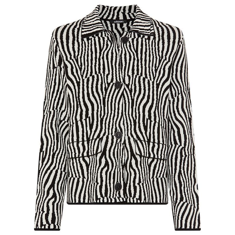 Women's Modern Zebra Knit Cardigan