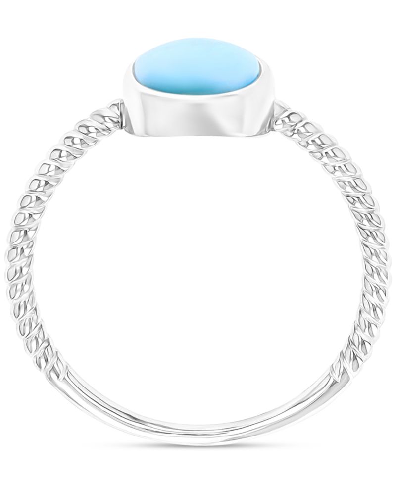 Larimar Oval Ring in Sterling Silver