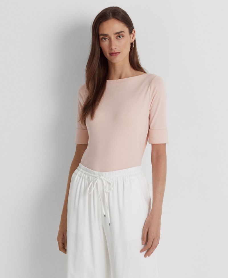 Petite Stretch Boatneck Top