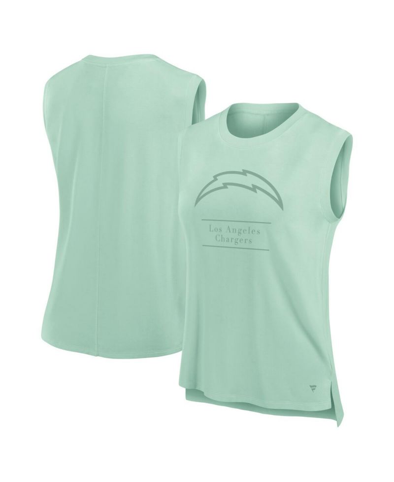 Women's Mint Los Angeles Chargers Studio Embrace Tank Top