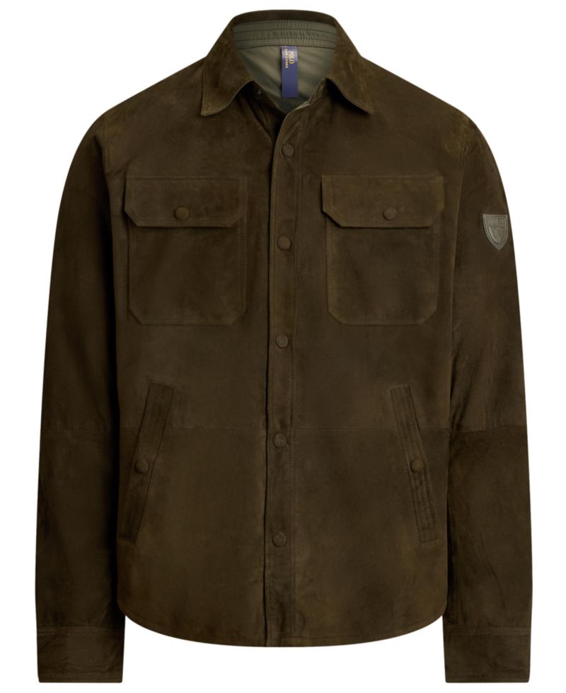 Reversible Suede-Taffeta Shirt Jacket