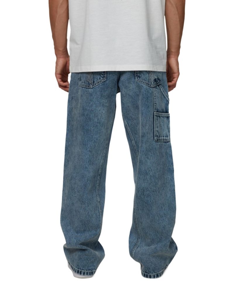 Men's Straight-Leg Mid Rise Double-Knee Jeans