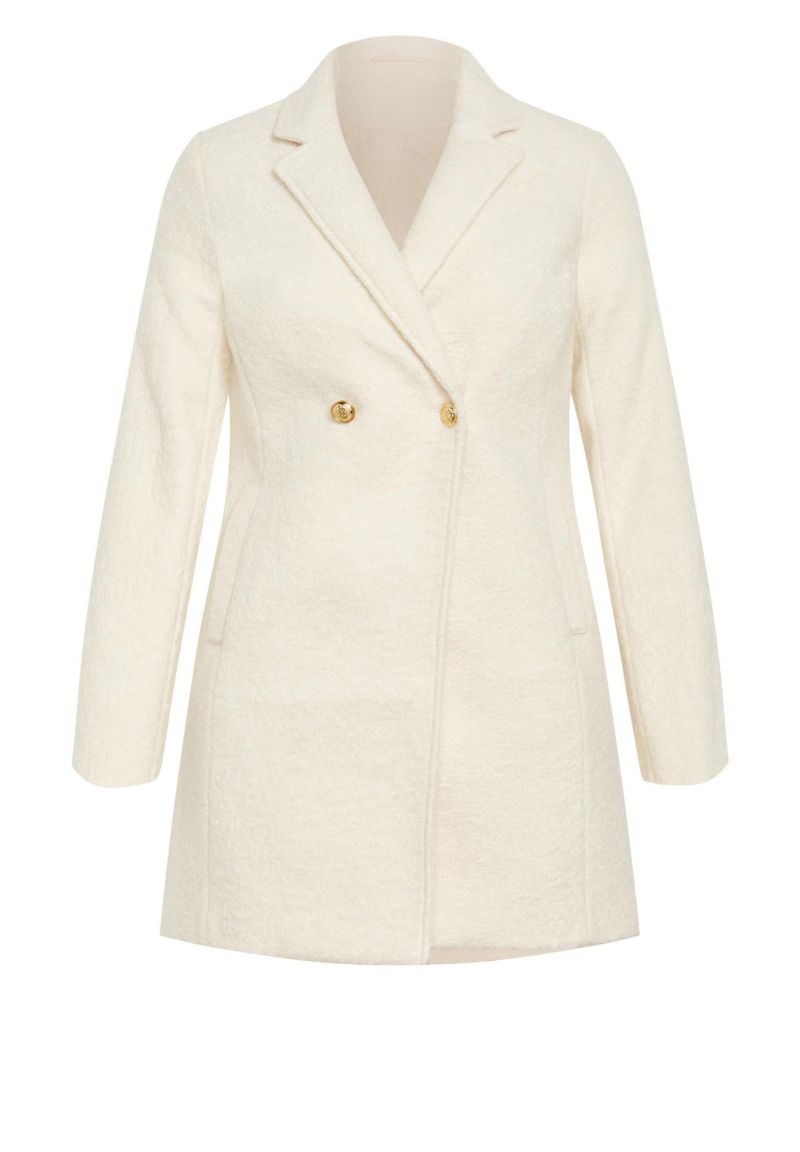 Women's Plus Size Estelle Double Button Collared Coat