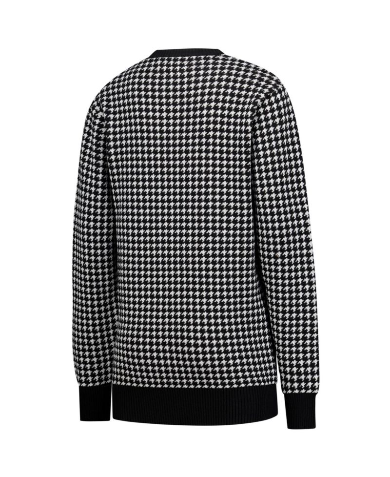 Women's Black Alabama Crimson Tide Renew Knit Vintage Houndstooth Sweater