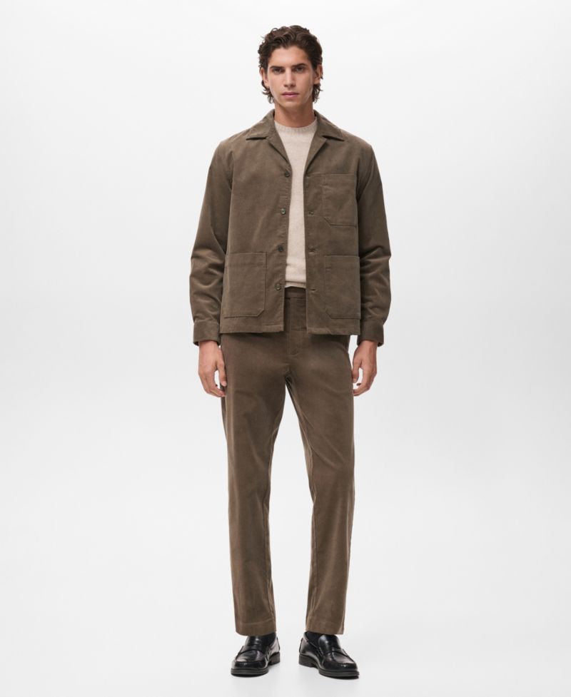 Men's Regular Fit Corduroy Cotton Pants