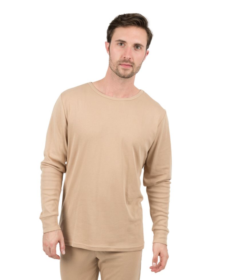 Mens Matching Family Two Piece Cotton Long Sleeve Shirt and Pants Solid Color Pajamas