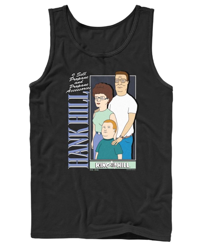Men's King of the Hill Hank Hill Family Portrait Graphic Tank Top