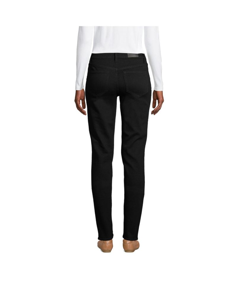 Petite Mid Rise Straight Leg Jeans
