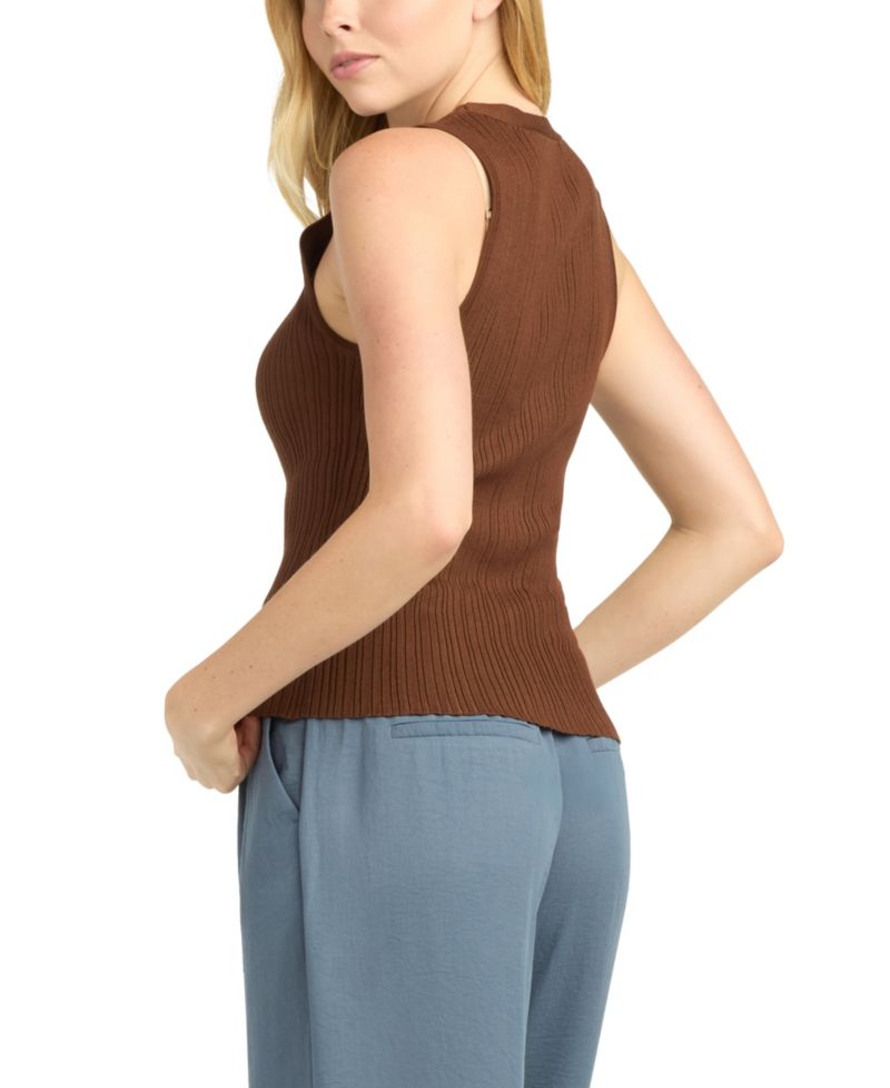 Juniors' Halter Vest Sweater