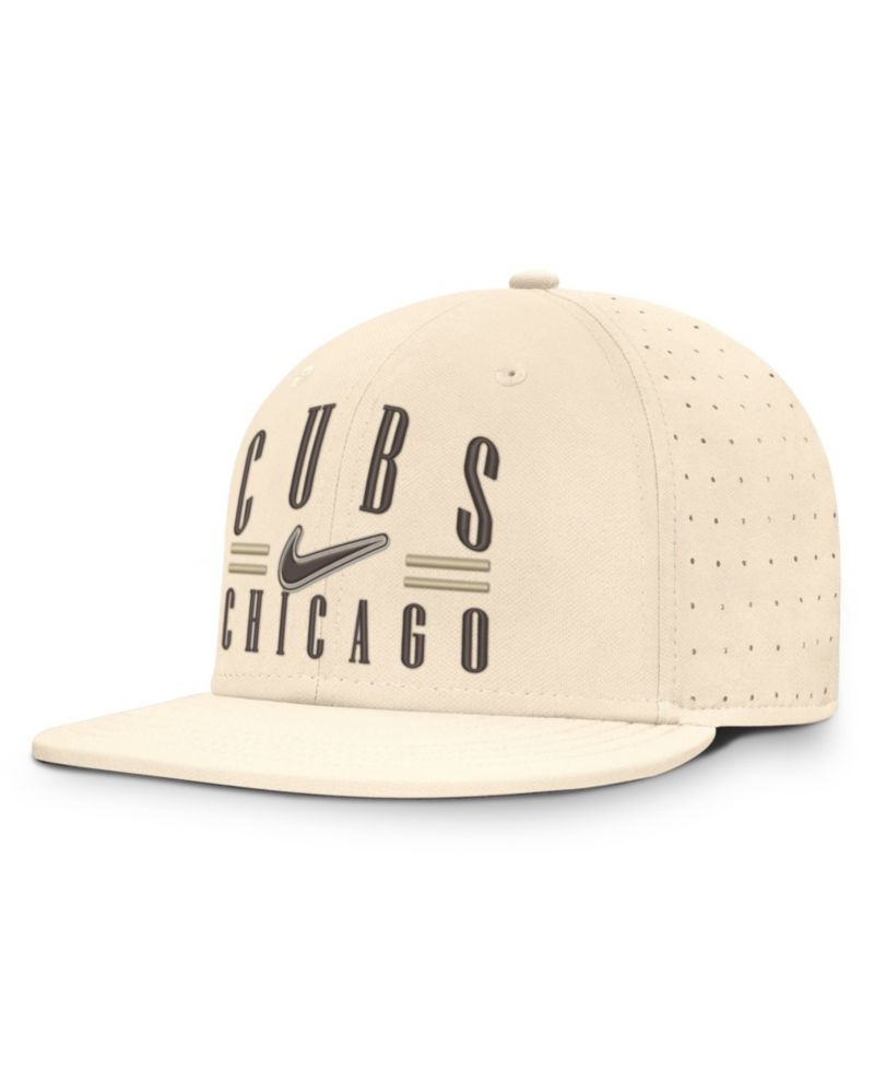 Men's Natural Chicago Cubs True Dri-FIT AeroBill Fitted Hat