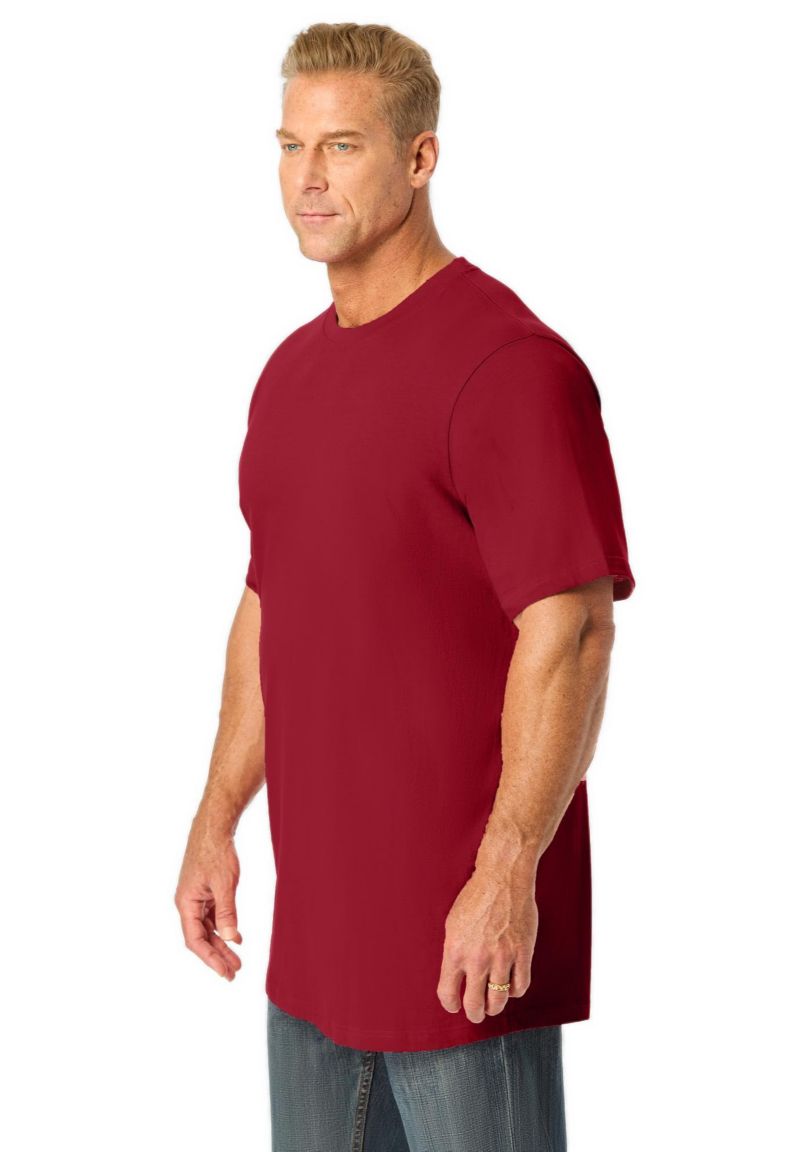 Men's by KingSize Heavyweight Longer-Length Crewneck T-Shirt