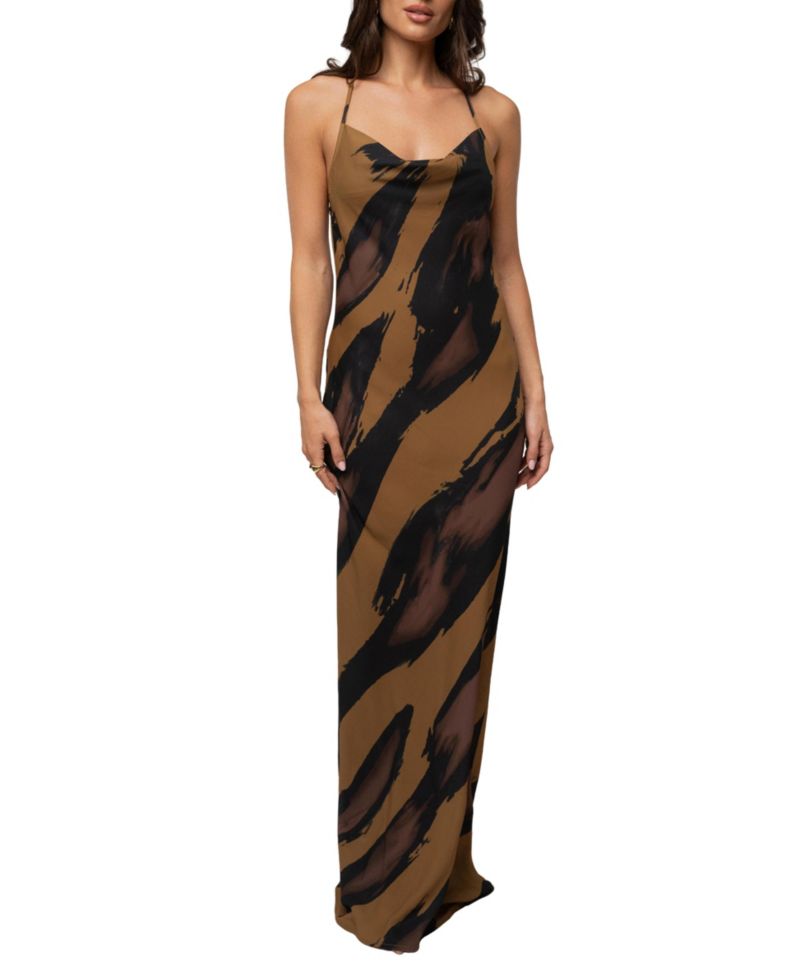Women's Dusk Infinite Journey Maxi Dress, Open-Back, Cowl-Neck