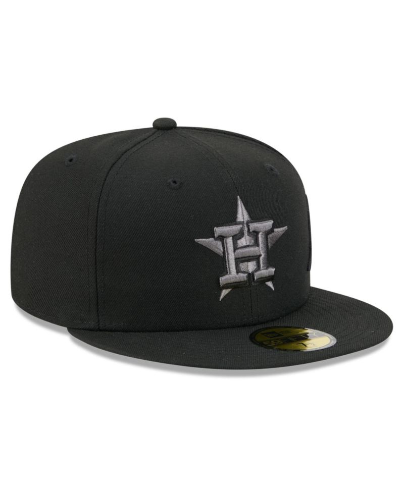 Men's Black Houston Astros Side Script 59FIFTY Fitted Hat