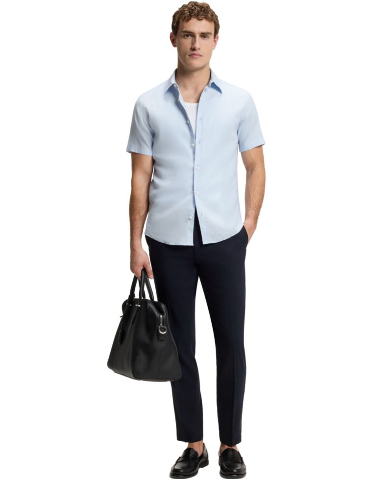 BOSS by Men's Stretch Linen Slim-Fit Shirt