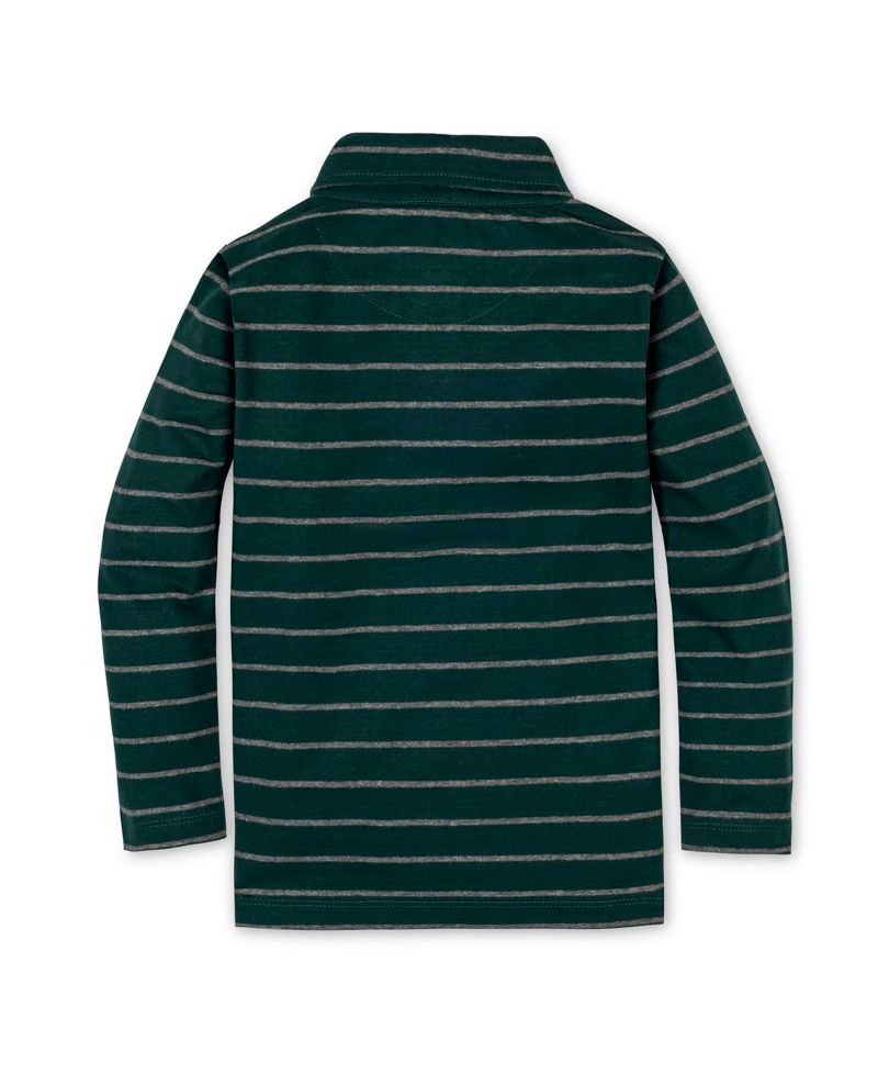 Hope and Henry Little and Big Boys' Organic Long Sleeve Jersey Knit Polo Shirt