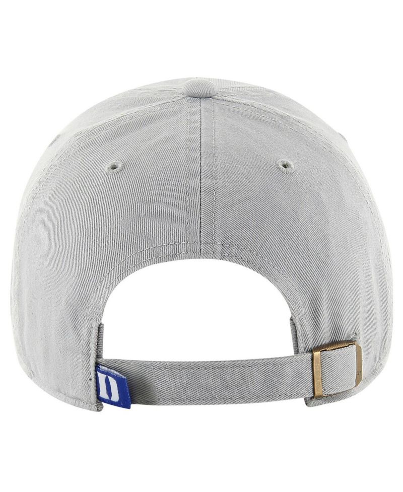 47 Men's Gray Duke Blue Devils Clean Up Adjustable Hat